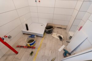 Renovering av stammar i badrum